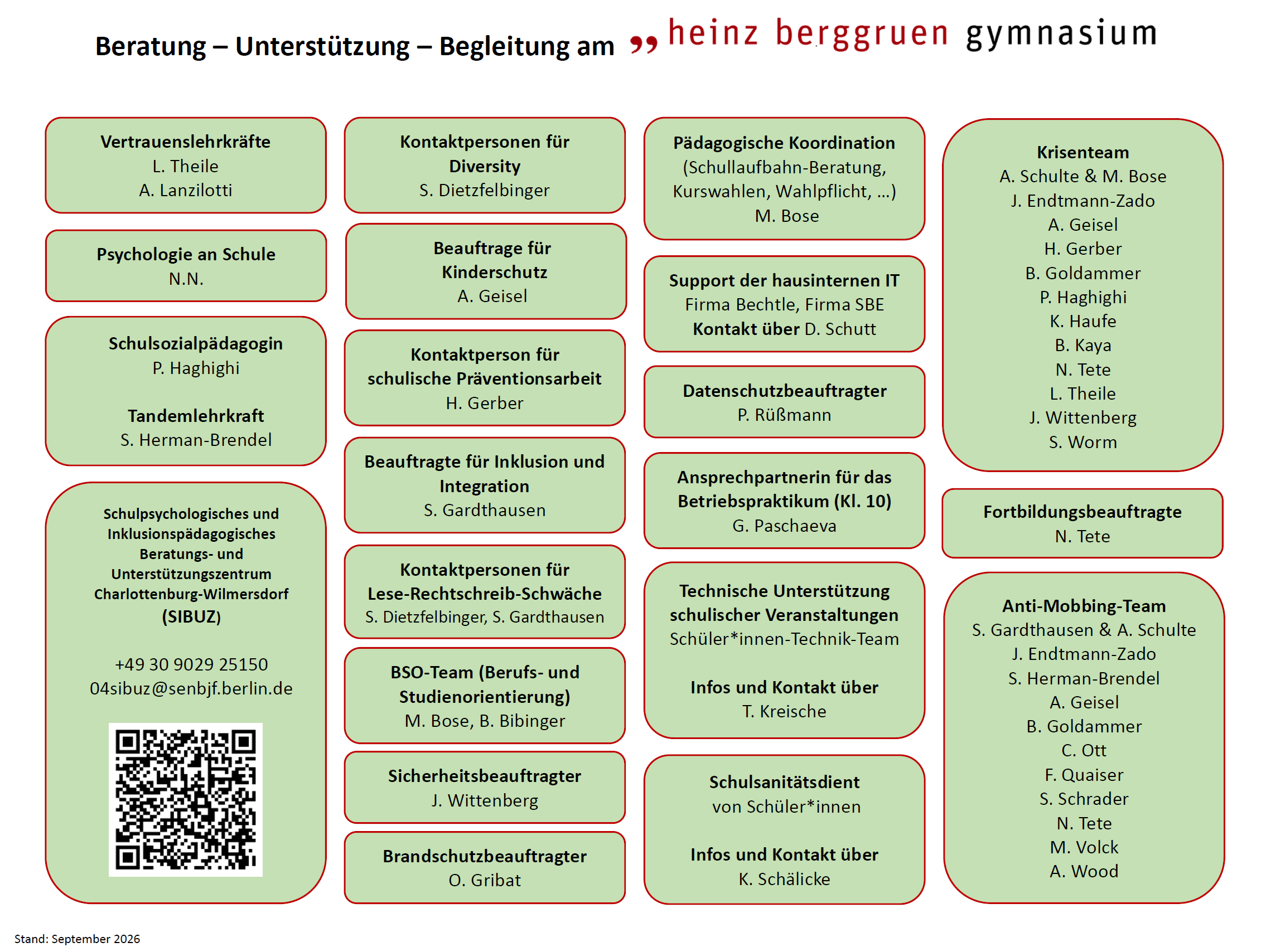 Übersicht der Beratungs-, Unterstützungs- und Hilfestrukturen am Heinz-Berggruen-Gymnasium